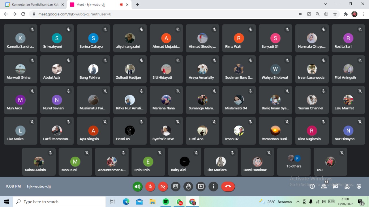 Ujian Akhir Semester Ganjil Tahun Akademik 2021/2022 Secara Daring