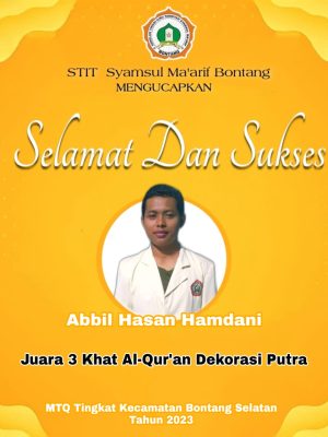 Juara III Khat Al-Qur;an Dekorasi  Putra MTQ Tingkat Kecamatan  Bontang Selatan Tahun 2023 Juara III Khat Al-Qur;an Dekorasi  Putra MTQ Tingkat Kecamatan  Bontang Selatan Tahun 2023